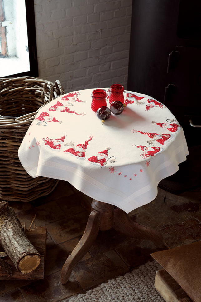 DIY Printed Tablecloth kit "Christmas gnomes"