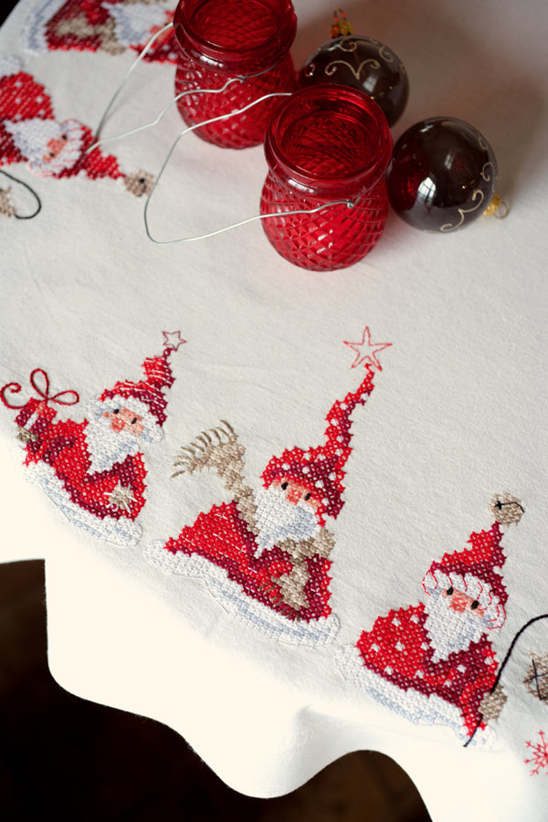 DIY Printed Tablecloth kit "Christmas gnomes"