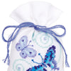 DIY Counted Cross Stitch Kit "Bag kit Blue butterflies set of 3"