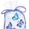 DIY Counted Cross Stitch Kit "Bag kit Blue butterflies set of 3"