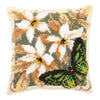 DIY Cross stitch cushion kit "Green Butterfly"