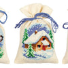 DIY Counted Cross Stitch Kit "Bag kit Wintertime set of 3, Christmas gifts"