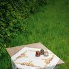 DIY Printed Tablecloth kit "Hedgehogs and autumn leaves"