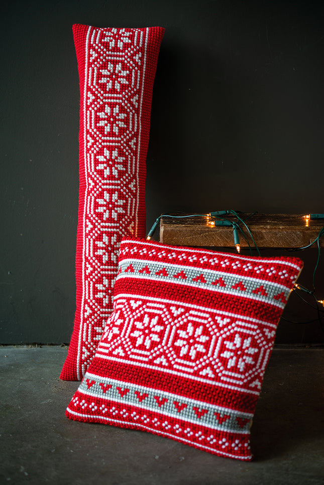 DIY Cross Stitch Cushion Kit "Christmas motif", Draft stopper kit