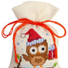 DIY Counted Cross Stitch Kit "Bags "Owlet with a gift""