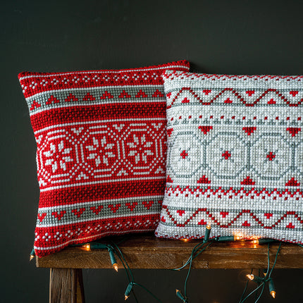 DIY Cross stitch cushion kit "Christmas crystal motif"