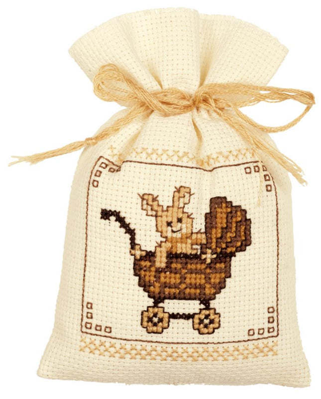 DIY Counted Cross Stitch Kit "Bag kit Toys set of 3"