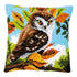 DIY Cross stitch cushion kit "Owl in the bushes"