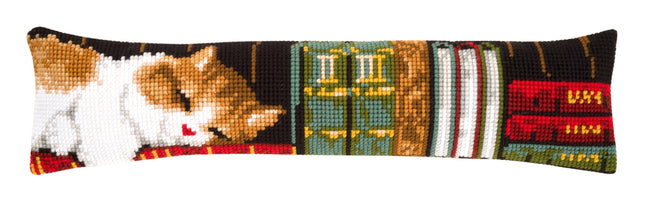 DIY Cross Stitch Cushion Kit "Cat sleeping", Draft stopper kit