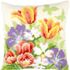 DIY Cross stitch cushion kit "Spring flowers"