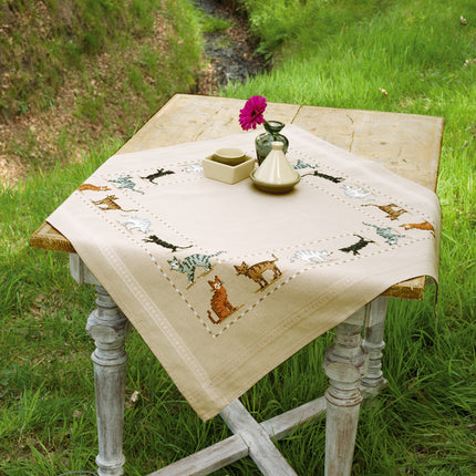 DIY Printed Tablecloth kit "Cats of all Colours"