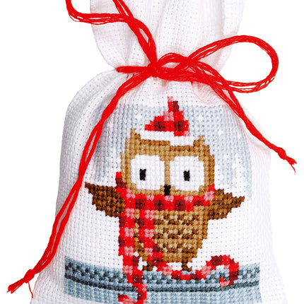 DIY Counted Cross Stitch Kit "Bag kit Christmas buddies set of 3"