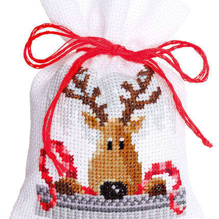 DIY Counted Cross Stitch Kit "Bag kit Christmas buddies set of 3"