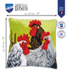 DIY Cross stitch cushion kit "Rooster and chickens"