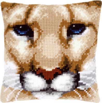 DIY Cross stitch cushion kit "Wild Cat"