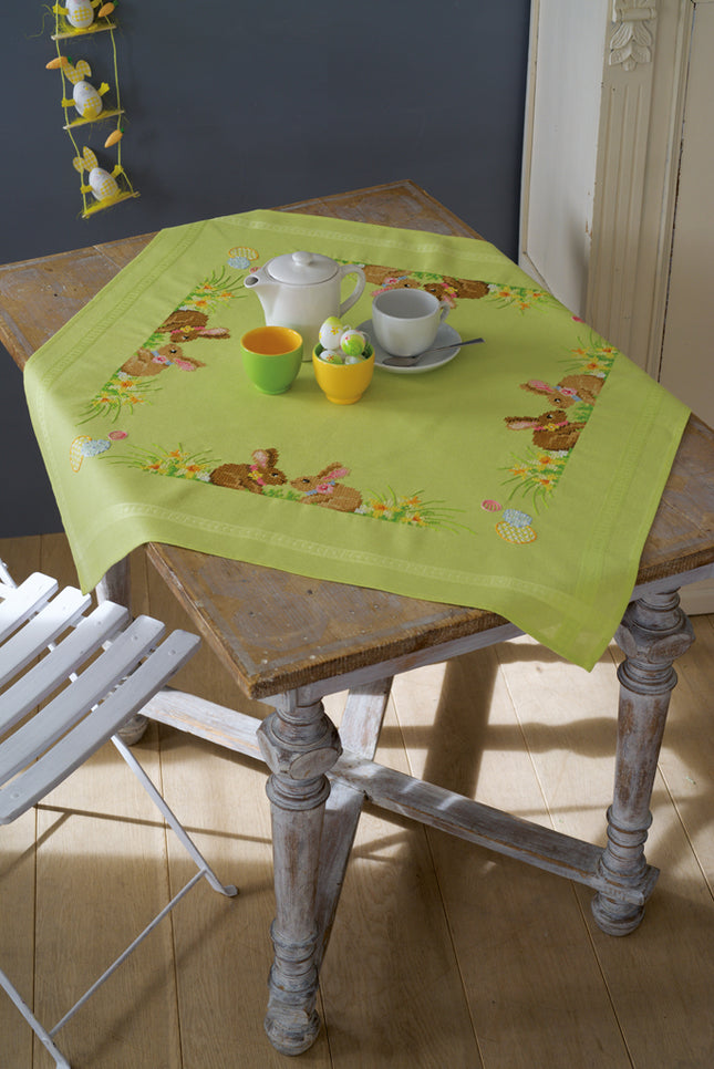 DIY Printed Tablecloth kit "Easter Bunnies"