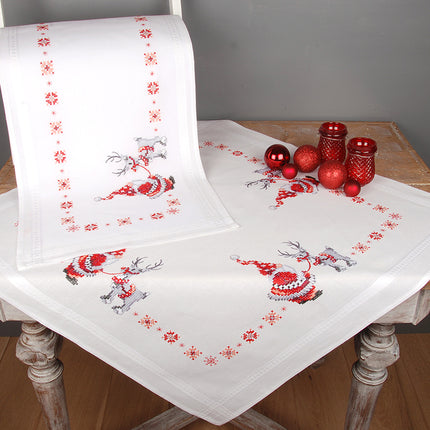DIY Printed Tablecloth kit "Chistmas elves"