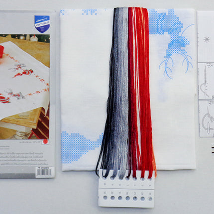 DIY Printed Tablecloth kit "Chistmas elves"