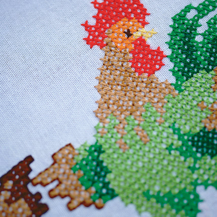 DIY Printed Tablecloth kit "Chicken family"