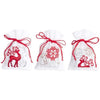 DIY Counted Cross Stitch Kit "Bags "Deer with snowflakes"       "