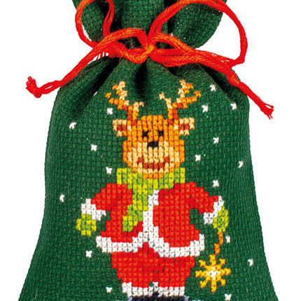 DIY Counted Cross Stitch Kit "Bag kit Christmas set of 3"