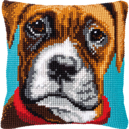 DIY Cross stitch cushion kit "Boxer"