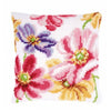 DIY Cross stitch cushion kit "Colourful flowers"