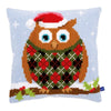 DIY Cross stitch cushion kit "Christmas Jumper Owl"