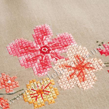 DIY Printed Tablecloth kit "Pink Flowers"