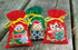 DIY Counted Cross Stitch Kit "Set of 3 Bags "Christmas Owls""