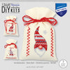 DIY Counted Cross Stitch Kit "Bag kit Christmas gnomes set of 3"