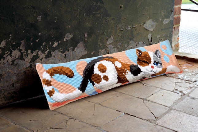 DIY Cross Stitch Cushion Kit "Cat", Draft stopper kit