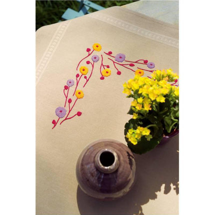 DIY Printed Tablecloth kit "Playful Flowers"