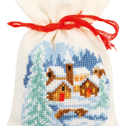 DIY Counted Cross Stitch Kit "Bag kit Winter set of 3"
