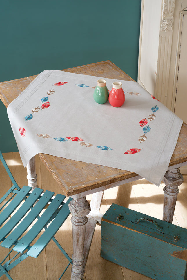 DIY Printed Tablecloth kit "Feathers"