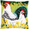 DIY Cross stitch cushion kit "Chickens"