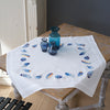 DIY Printed Tablecloth kit "Blue feathers"