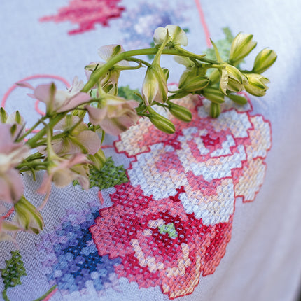 DIY Printed Tablecloth kit "Flowers and butterflies"
