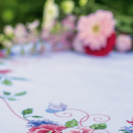 DIY Printed Tablecloth kit "Flowers and butterflies"