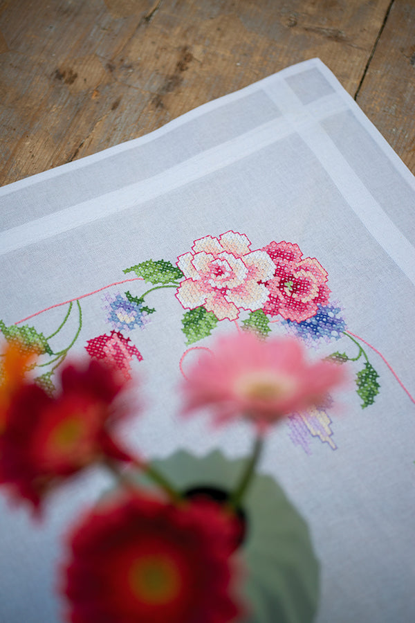 DIY Printed Tablecloth kit "Flowers and butterflies"