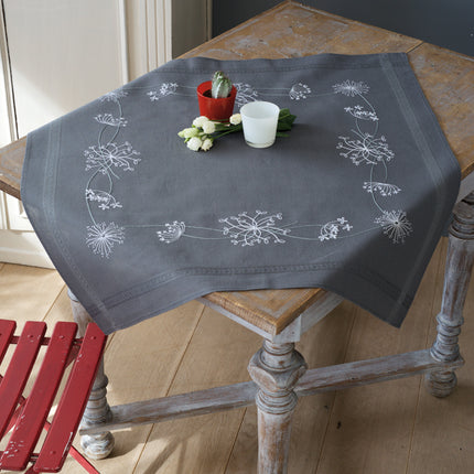 DIY Printed Tablecloth kit "White Flowers"