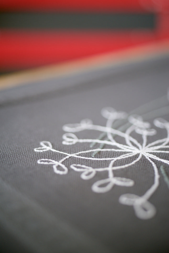 DIY Printed Tablecloth kit "White Flowers"