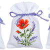 DIY Counted Cross Stitch Kit "Bag kit Flowers & lavender set of 3"