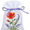 DIY Counted Cross Stitch Kit "Bag kit Flowers & lavender set of 3"