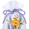 DIY Counted Cross Stitch Kit "Bag kit Flowers & lavender set of 3"