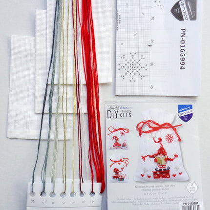 DIY Counted Cross Stitch Kit "Bag kit Christmas gnomes set of 3"