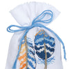 DIY Counted Cross Stitch Kit "Bag kit Blue feathers set of 3"