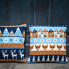 DIY Cross stitch cushion kit "Winter motifs"