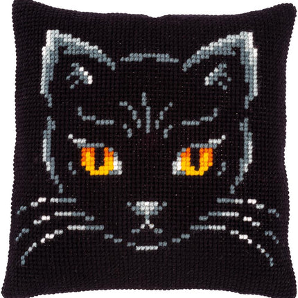 DIY Cross stitch cushion kit "Black cat"