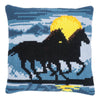 DIY Cross stitch cushion kit "Horses in moonlight"